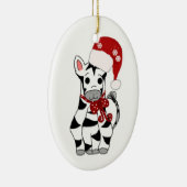 Weihnachten Zebra Keramik Ornament (Rechts)