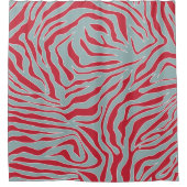 Weihnachten Zebra Print Wild Animal Print Muster s Duschvorhang (Vorderseite)