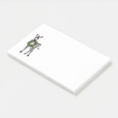 Weihnachten Zebra, Rot-Grün-Heiliger Kranz Post-it Klebezettel (angewinkelt)
