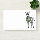 Weihnachten Zebra, Rot-Grün-Heiliger Kranz Post-it Klebezettel (Büro)
