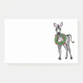 Weihnachten Zebra, Rot-Grün-Heiliger Kranz Post-it Klebezettel (Vorderseite)