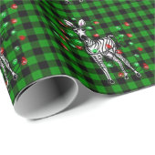 Weihnachten Zebra, roter grüner Kranz Geschenkpapier (Rolleneckpunkt)