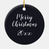 Weihnachten Zebra, Weihnachtskranz, karierte Rot Keramik Ornament (Hinten)