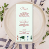 Weihnachten Zeichnend Menükarte