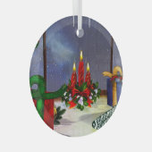 Weihnachten Zeit Reflektionen Ornament Aus Glas (Vorderseite Rechts)