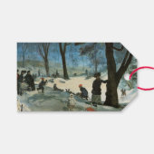 Weihnachten, Zentralpark im Winter Glackens Geschenkanhänger (Vorderseite (Horizontal))