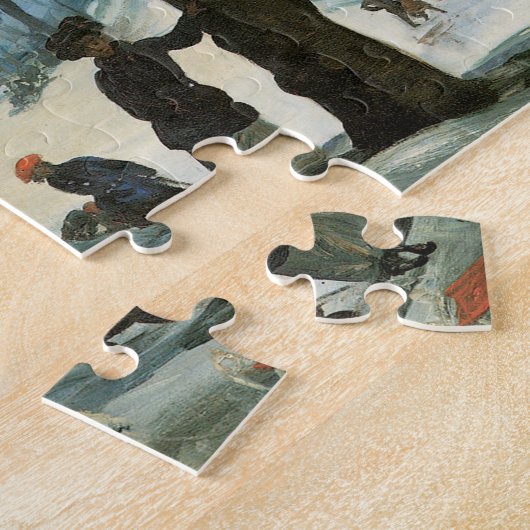 Weihnachten, Zentralpark im Winter Glackens Puzzle (Seite)