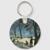 Weihnachten, Zentralpark im Winter Glackens Schlüsselanhänger (Vorderseite)