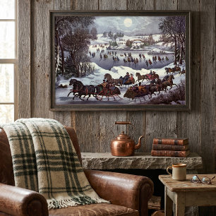 Weihnachten, Zentralpark im Winter Poster