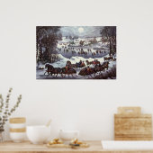 Weihnachten, Zentralpark im Winter Poster (Küche)