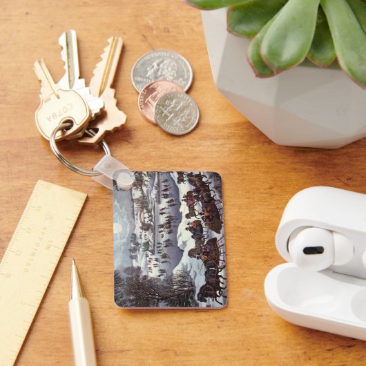 Weihnachten, Zentralpark im Winter Schlüsselanhänger (Schreibtisch)