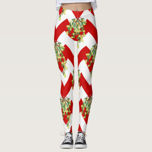 Weihnachten Zickzack Mistelosen-Leggings Leggings