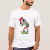 Weihnachten-Zombie-Elch mit bösen Lächeln T-Shirt (Vorderseite)