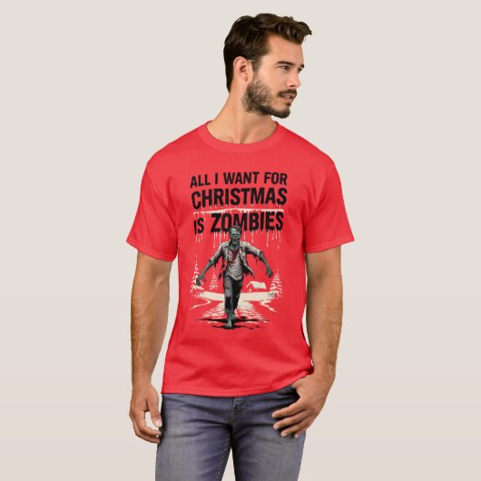 Weihnachten - Zombies zu Weihnachten T-Shirt (Vorne ganz)