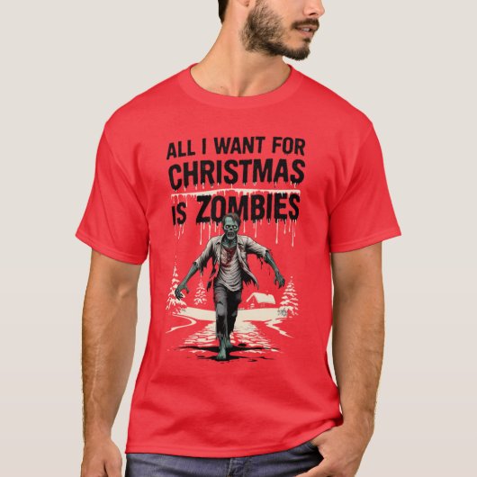 Weihnachten - Zombies zu Weihnachten T-Shirt (Vorderseite)