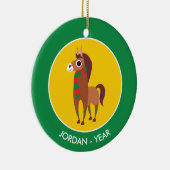 Weihnachten Zora das Pferd Keramikornament (Rechts)