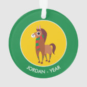 Weihnachten Zora das Pferd Ornament (Rückseite)