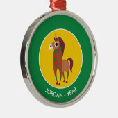 Weihnachten Zora das Pferd Ornament Aus Metall (Rechts)