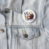 Weihnachten zu Halloween Reindeer Pumpkin-Geschenk Button (Beispiel)