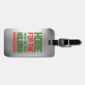 Weihnachten Zu Hause Editierbares Silbernes Gepäck Gepäckanhänger (Vorderseite horizontal)