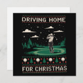 Weihnachten zu Hause fahren Golf Lustiger hässlich (Vorne/Hinten)