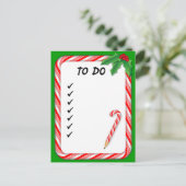 Weihnachten zu tun Liste Postkarte (Stehend Vorderseite)