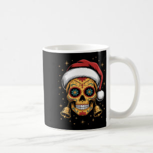 Weihnachten Zucker-Schädel-Kunst Frau Santa-Hut Fe Kaffeetasse