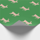 Weihnachten - Zuckerstange-gestreiftes Ren Geschenkpapier (Ecke)