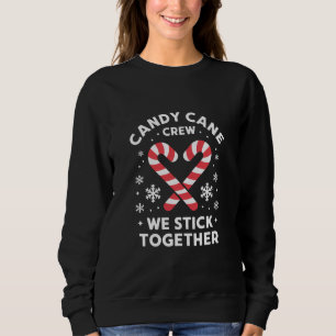 Weihnachten Zuckerstangen-Herz Wir Kleben Zusammen Sweatshirt