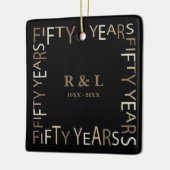 Weihnachten zum 50. Geburtstag Keramikornament (Links)