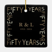 Weihnachten zum 50. Geburtstag Keramikornament (Rückseite)