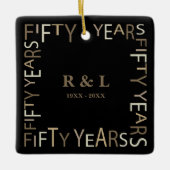 Weihnachten zum 50. Geburtstag Keramikornament (Vorderseite)
