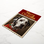 Weihnachten zum Dalmatiner Folien Feiertagskarte (Gedreht)