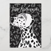 Weihnachten zum Dalmatiner Folien Feiertagskarte (Rückseite)