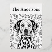 Weihnachten zum Dalmatiner Folien Feiertagskarte (Rückseite)