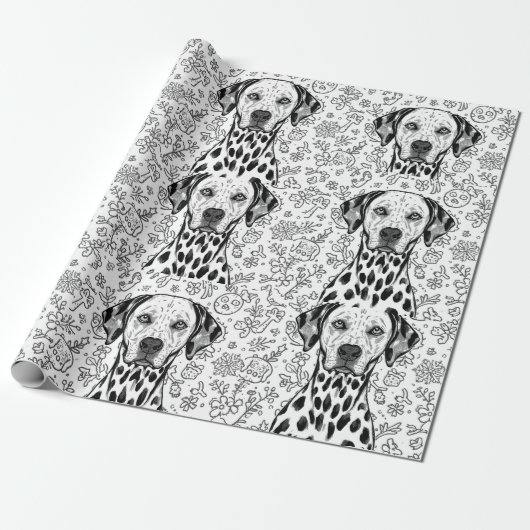 Weihnachten zum Dalmatiner Geschenkpapier (Ungerollt)