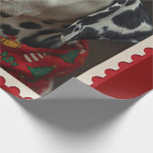 Weihnachten zum Dalmatiner Geschenkpapier (Ecke)