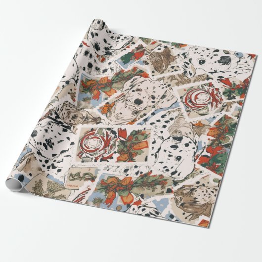 Weihnachten zum Dalmatiner Geschenkpapier (Ungerollt)