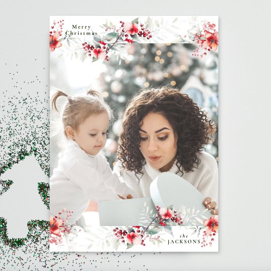 Weihnachten zum Foto mit Monogramm