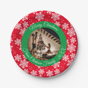 Weihnachten zum Foto Pappteller