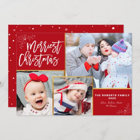 Weihnachten zum Foto rustikaler Schriften (Vorne/Hinten)