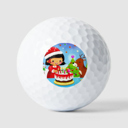 Weihnachten zum Geburtstag (7) Golfball (Vorderseite)