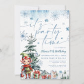 Weihnachten zum Party - Einladung zum Geburtstag (Vorderseite)