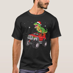 Weihnachten zum Rex Dinosaurier LKW Monster Santa  T-Shirt
