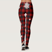 Weihnachten zum Roten Karo Leggings (Rückseite)