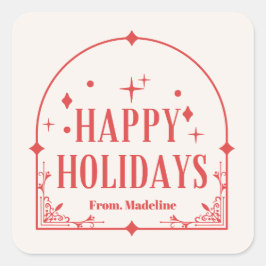 Weihnachten zum Tarot Quadratischer Aufkleber