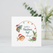 Weihnachten zum Thema Angelfreunde (Stehend Vorderseite)