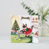 Weihnachten zum Thema Golf für Cat Lover Golfer (Stehend Vorderseite)