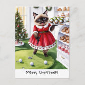 Weihnachten zum Thema Golf für Cat Lover Golfer (Vorderseite)