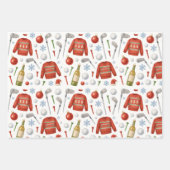 Weihnachten zum Thema Golf Vater Vater Geschenkpapier Set (Vorderseite 2)